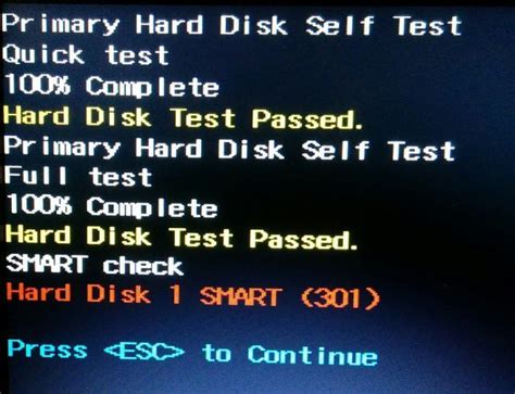 smart self test bios